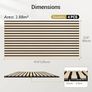 Wooden Acoustic Wall Panels 4 Packs, 120 x 60-2.88m, 3D Wooden Sound Absorbing Panels, Wall Slat Soundproof Panels for Bedroom, Living Room, Office Counter, Burlywood Image 5