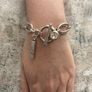 Antique Silver Plated Toggle Bracelet Image 3
