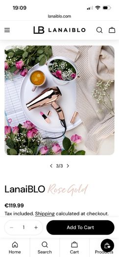 Lanai Blo Rose Gold Hair dryer