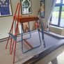 Vintage Retro School Desk, Folding Chair & Floor Easel Set - Image 8