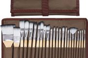 Art Paint Brushes Set for Watercolor, Acrylic, Oil, Rock Painting, Nail Brush, 24 Different Sizes with Organizing Case for Artists, Adults &amp; Kids (FREE POSTAGE)