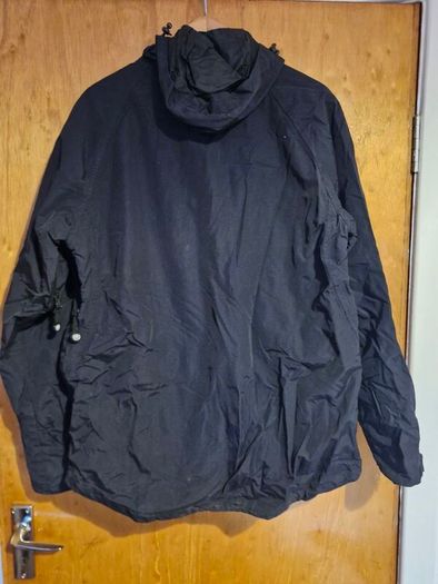 Black Hooded Outdoor Ski Jacket