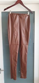 PLT tan PU leggings Sz 8