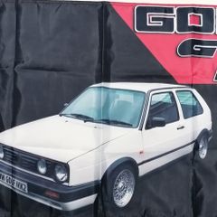 VW Golf GTI MK2 flag white.