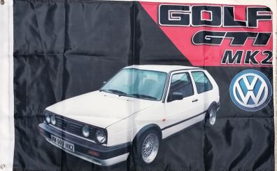 VW Golf GTI MK2 flag white.