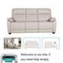 Leather Nerano 3 Seater Fixed sofa - Cashmere colour Image 3