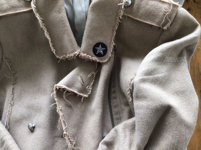 Zadig & Voltaire Deluxe Frayed Military Jacket