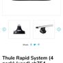 Thule 120cm roof rail fit 2001-2008 A4 saloon Image 7