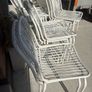 x11 Stackable White Metal Garden Outdoor Chairs Image 2