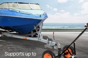 Heavy Duty Trailer Dolly 1000lbs  Carbon Steel Trailer Mover with 2 inch Ball, 14 inch Pneumatic Tires, Portable Tow Dolly for Moving RV Trailer