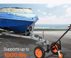 Heavy Duty Trailer Dolly 1000lbs  Carbon Steel Trailer Mover with 2 inch Ball, 14 inch Pneumatic Tires, Portable Tow Dolly for Moving RV Trailer