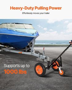 Heavy Duty Trailer Dolly 1000lbs  Carbon Steel Trailer Mover with 2 inch Ball, 14 inch Pneumatic Tires, Portable Tow Dolly for Moving RV Trailer