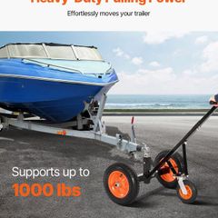 Heavy Duty Trailer Dolly 1000lbs  Carbon Steel Trailer Mover with 2 inch Ball, 14 inch Pneumatic Tires, Portable Tow Dolly for Moving RV Trailer