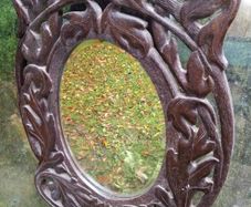 antique bog oak mirror
