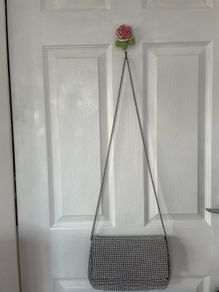 Silver topshop sequin diamond shoulder bag
