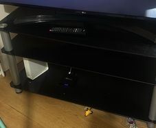 Glass tv stand
