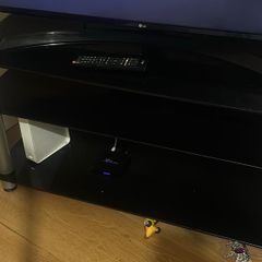 Glass tv stand