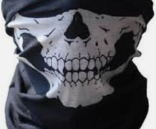 Bicycle BIKE Ski Skull Half Face Mask Ghost Scarf Multi Use Neck Warmer