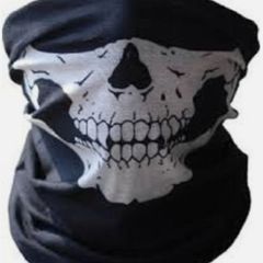 Bicycle BIKE Ski Skull Half Face Mask Ghost Scarf Multi Use Neck Warmer