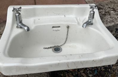 Vintage wash hand basins X2
