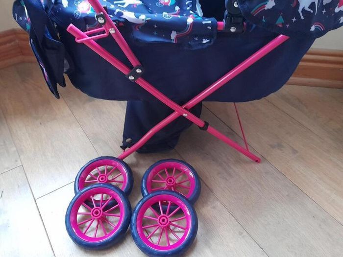 New in box - Unicorn pram and bag