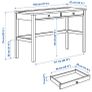 Desk with 2 drawers IKEA Hemnes white Image 2
