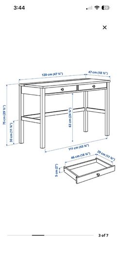 Desk with 2 drawers IKEA Hemnes white