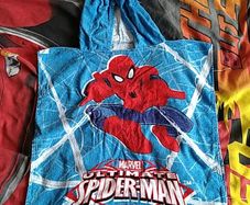 spiderman hooded towel