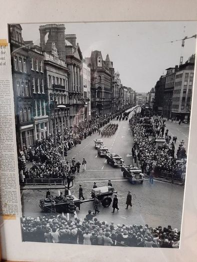 Framed Photograph ot the Funeral of President Erskine Childers
