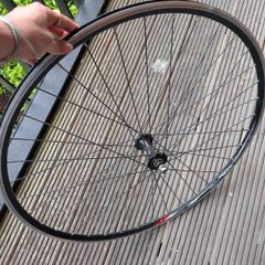 700c Road Bike Front Wheel - Black Rim - Quick Release