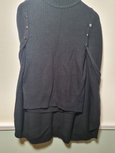 womens KAREN MILLEN  jumper shawl knitted wool blend Size XS extra small