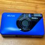 Konica EU-Mini 35mm Point & Shoot Film Camera Rare Blue Unit With Case Flash Tested. Image 3