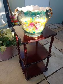 Vintage Mahogany 3 Tier Plant Stand