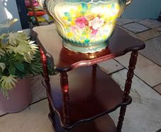 Vintage Mahogany 3 Tier Plant Stand