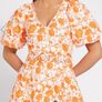 Cotton -Linen Blend Floral Dress Image 5