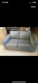 Grey Leatherback Couch