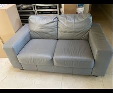Grey Leatherback Couch