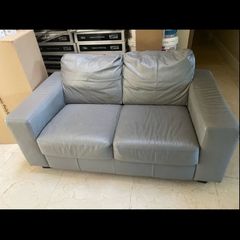Grey Leatherback Couch