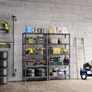 5 Tier Shelf Metal Storage Shelves Shelving Wire Rack Heavy Duty Closet Organizers for Garage Kitchen Bathroom Laundry Black 35 x 75 x 151.1 cm Image 6