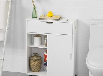 Narrow  Bathroom Cabinet Storage Unit Side Cabinet Multipurpose Storage Toilet Cabinet