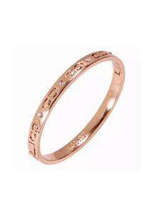 Genuine Coach Bangle Rose Gold Plated Sterling Silver Bracelet