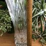Vintage Tall Cut Glass Vase Image 4