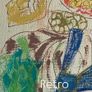 Original art Floral Art Retro Drawing contemporary Irish Art abstract painting Image 5