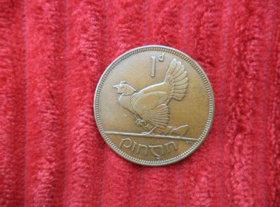 1928 Irish Penny "1d, Pingin", Key Date