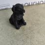 Vintage Antique Kingmaker Hand Carved welsh coal ornament labrador dog 10cm high Image 3
