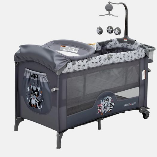 5 in 1 foldable travel cot/diaper changer/playhouse