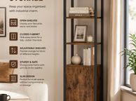 main image for ad Slim Industrial Bookcase with Cabinet