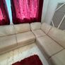 Leather L-shaped corner 5 seater sofa couch Image 8