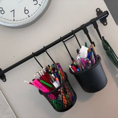 Ikea rail hooks and baskets