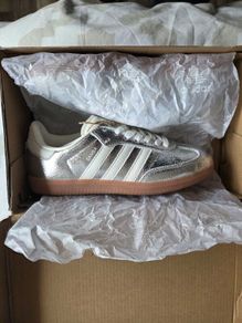 Cracked Silver Adidas Samba